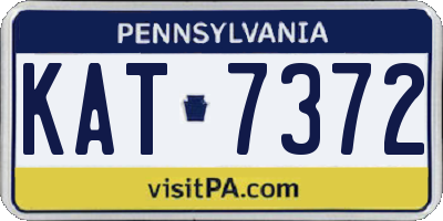 PA license plate KAT7372