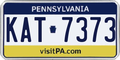 PA license plate KAT7373