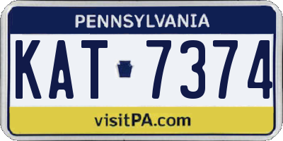 PA license plate KAT7374