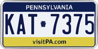 PA license plate KAT7375