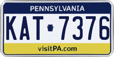 PA license plate KAT7376