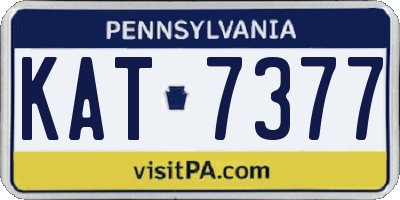 PA license plate KAT7377