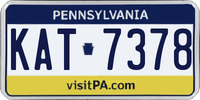 PA license plate KAT7378