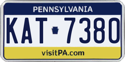 PA license plate KAT7380