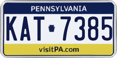 PA license plate KAT7385