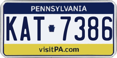 PA license plate KAT7386