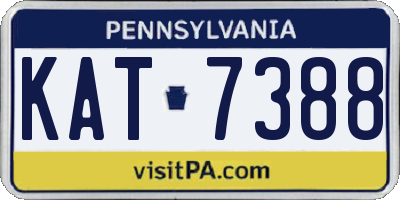 PA license plate KAT7388