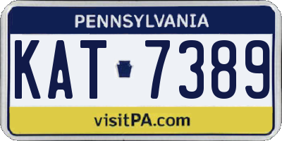 PA license plate KAT7389