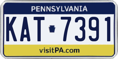 PA license plate KAT7391