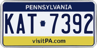 PA license plate KAT7392