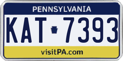 PA license plate KAT7393