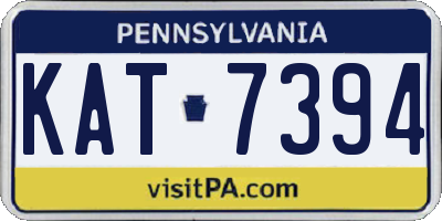 PA license plate KAT7394