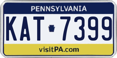 PA license plate KAT7399