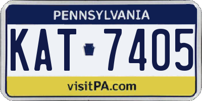 PA license plate KAT7405