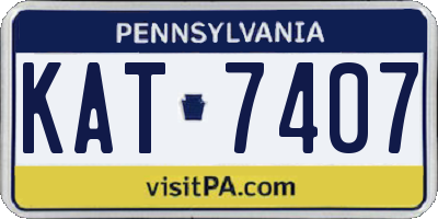 PA license plate KAT7407