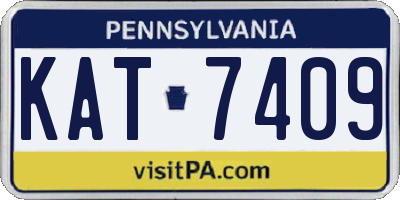 PA license plate KAT7409