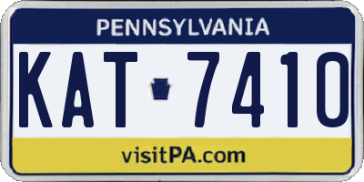 PA license plate KAT7410