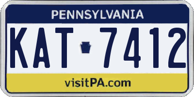 PA license plate KAT7412
