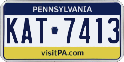 PA license plate KAT7413