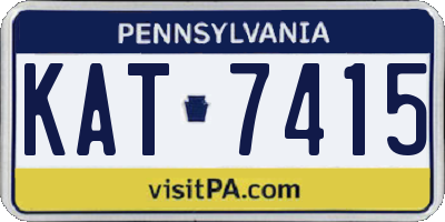 PA license plate KAT7415