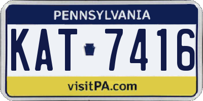 PA license plate KAT7416