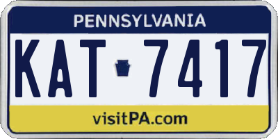 PA license plate KAT7417