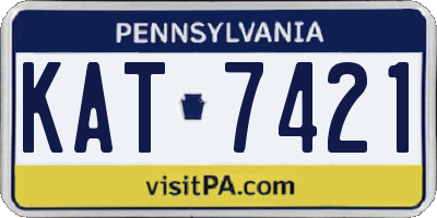 PA license plate KAT7421