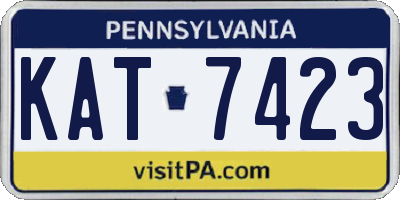 PA license plate KAT7423