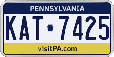PA license plate KAT7425