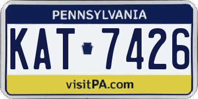 PA license plate KAT7426