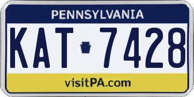 PA license plate KAT7428