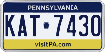 PA license plate KAT7430