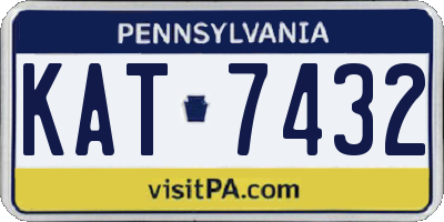 PA license plate KAT7432
