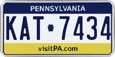 PA license plate KAT7434