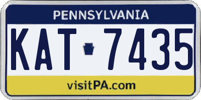 PA license plate KAT7435