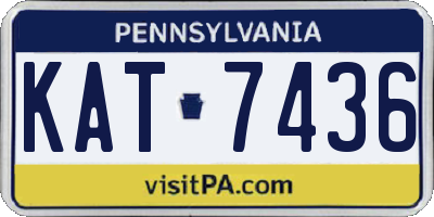 PA license plate KAT7436