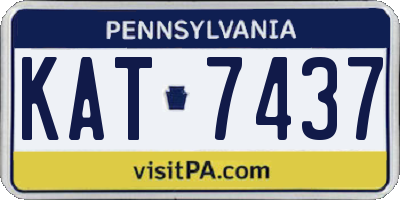 PA license plate KAT7437