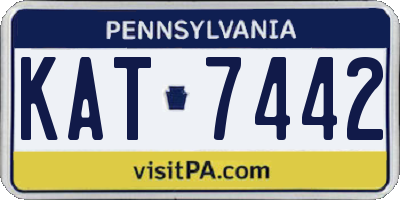 PA license plate KAT7442