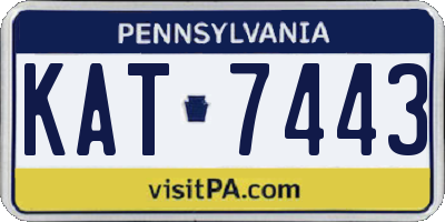PA license plate KAT7443