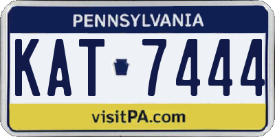 PA license plate KAT7444