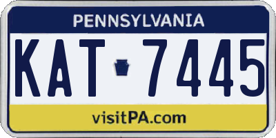 PA license plate KAT7445