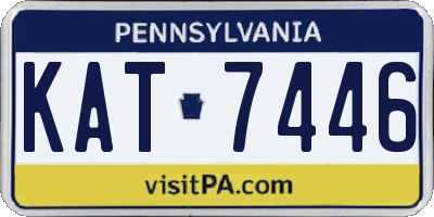 PA license plate KAT7446