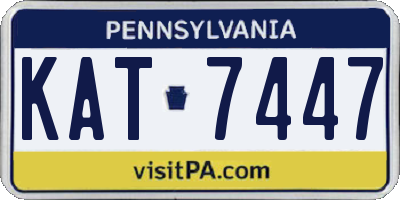 PA license plate KAT7447