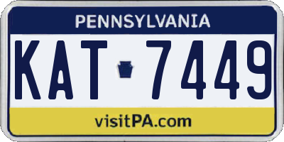 PA license plate KAT7449