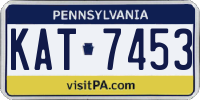 PA license plate KAT7453