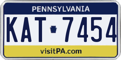 PA license plate KAT7454