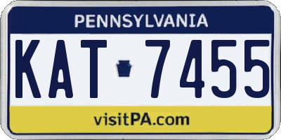 PA license plate KAT7455