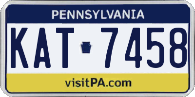 PA license plate KAT7458