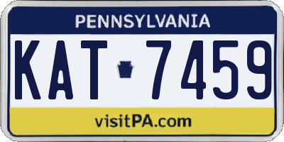 PA license plate KAT7459