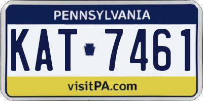 PA license plate KAT7461